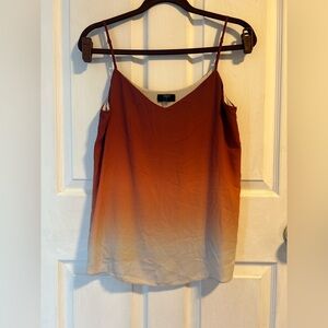 Tahari Red and Cream Gradient Camisole